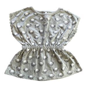 Rylee + Cru Green Flower Print Cinch Dress Kaftan Size 6-12M